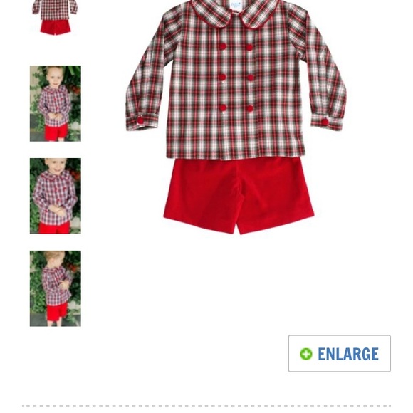 Bailey Boys Holiday Plaid Short Set - Picture 4 of 5